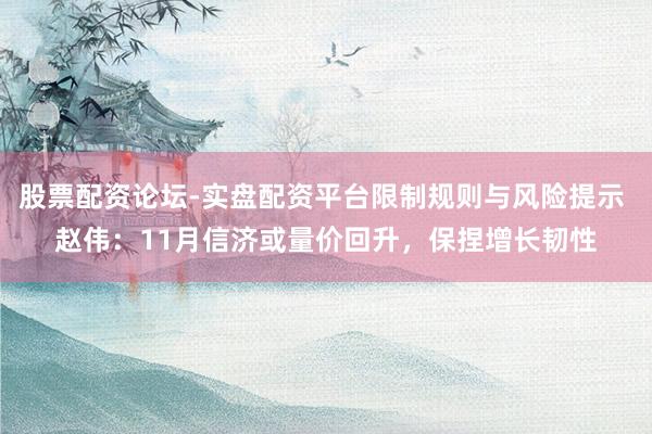 股票配资论坛-实盘配资平台限制规则与风险提示 赵伟：11月信济或量价回升，保捏增长韧性