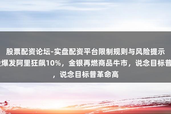 股票配资论坛-实盘配资平台限制规则与风险提示 中概股爆发阿里狂飙10%,金银再燃商品牛市,说念目标普革命高